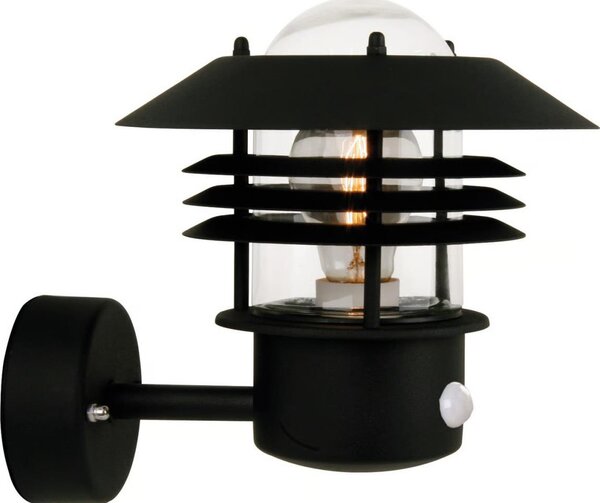 Nordlux-Venkovní nástěnné svítidlo se senzorem VEJERS 1xE27/60W/230V IP54 stříb
