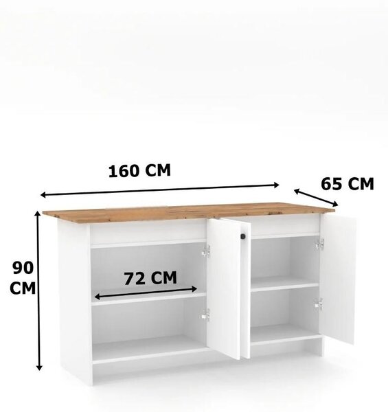 VerDesign VERRITI kuchyňský ostrůvek s ÚP pod PD, černý mramor