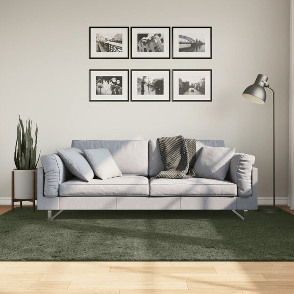 Koberec HUARTE krátký vlas měkký pratelný lesní zeleň 160x230cm