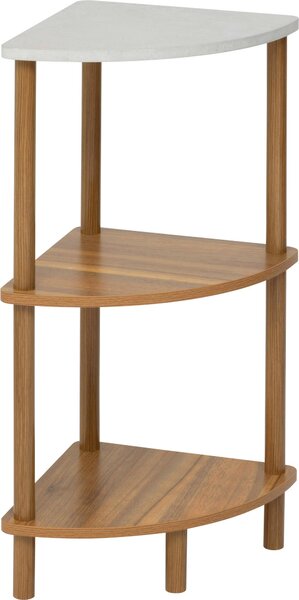 Rohový regál COME, 3 úrovně, 76 cm