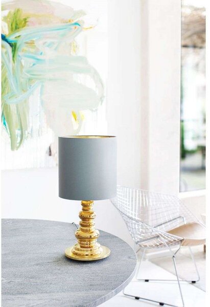 Stolní lampa DESIGN BY US, Šedá, Obývací pokoj, Sklo