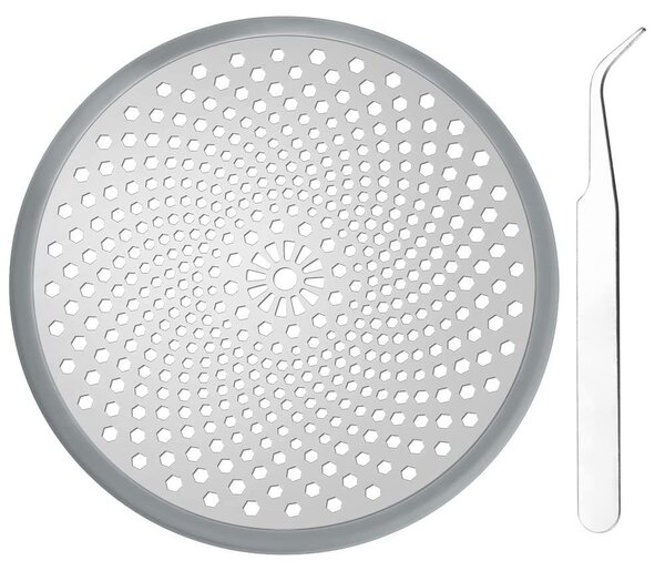 Vlasová zachycovač do odtoku sprchy - Nerezová ocel 304 - Průměr 12 cm - S pinzetou - Pro vanu, sprchu a dřez
