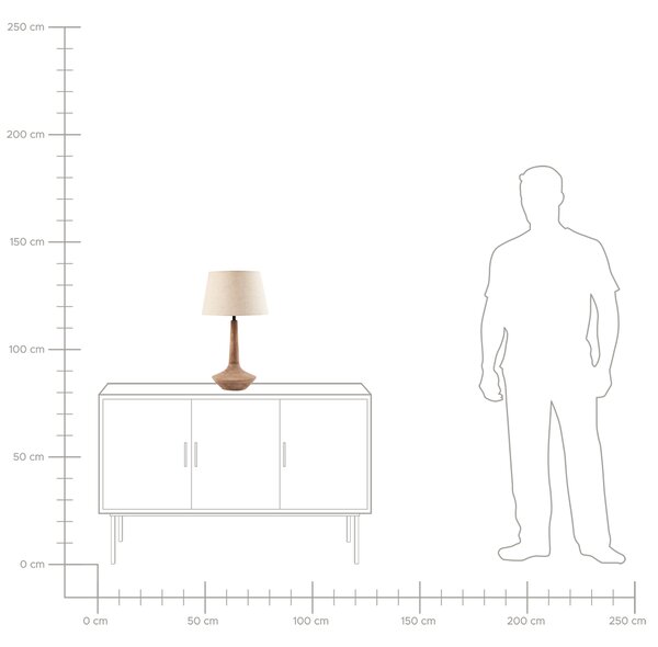 Stolní lampa GODAWARI Mangové dřevo Tmavě hnědá