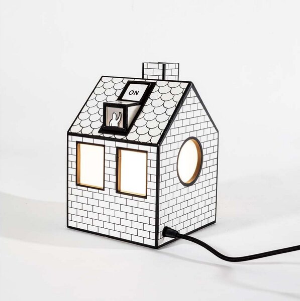Stolní lampa SELETTI, Bílá, Obývací pokoj, Papír / Karton