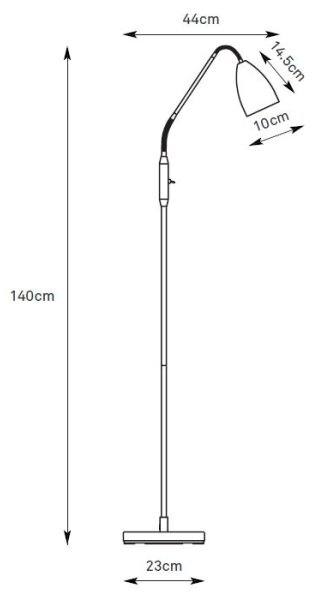 Markslöjd 108886 - LED Stmívatelná stojací lampa PATRO LED/4,9W/230V černá
