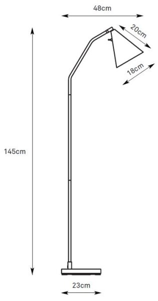Markslöjd 108890 - LED Stmívatelná stojací lampa FUNIL LED/4,9W/230V béžová
