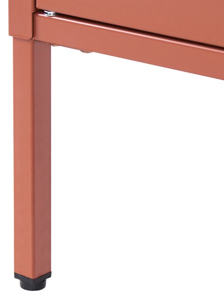 Skleněná vitrína OXTED Kov 80 cm Zlatohnědá
