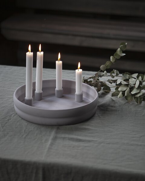 Storefactory Scandinavia Keramický svícen Kvistholmen - Light Grey SF376