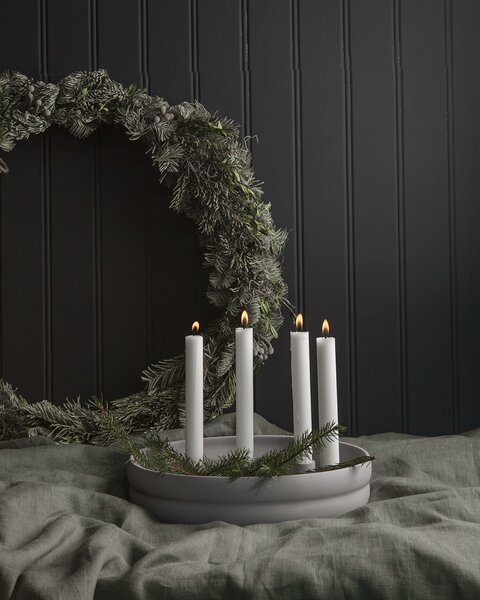 Storefactory Scandinavia Keramický svícen Kvistholmen - Light Grey SF376