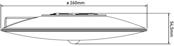 LED Venkovní stropní svítidlo se senzorem VISTA LED/15W/230V pr. 26 cm IP54 bílá