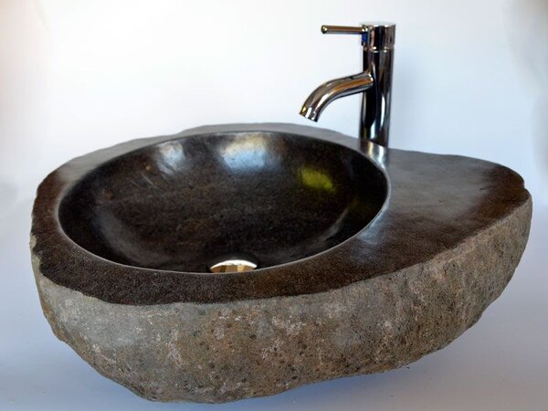 Umyvadlo z přírodního říčního kamene, každý kus originál