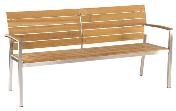 Stern Nerezová lavice Savona, Stern,160x55x80 cm, rám nerez, teak