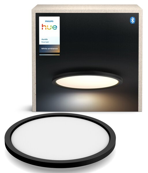 Hue Aurelle přisazený LED panel RD S (kulatý) O 39,5 cm, černá