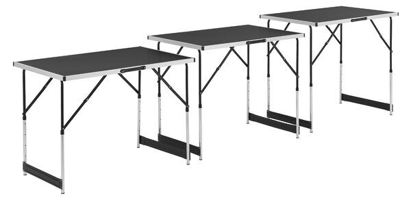 Juskys Set multifunkčního stolu 3 ks, výškově nastavitelný a skládací