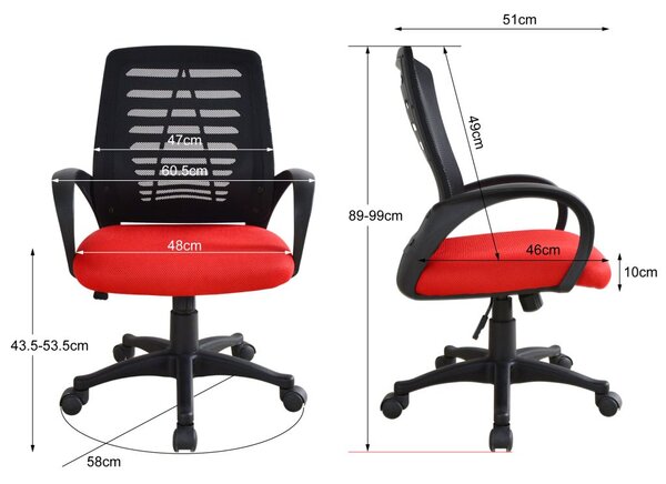 Kancelářská židle se síťovaným opěradlem FORM
