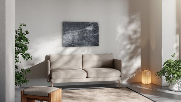 ALLboards METAL MB96_00099 Magnetická kovová tabule tmavý kámen 90x60 cm