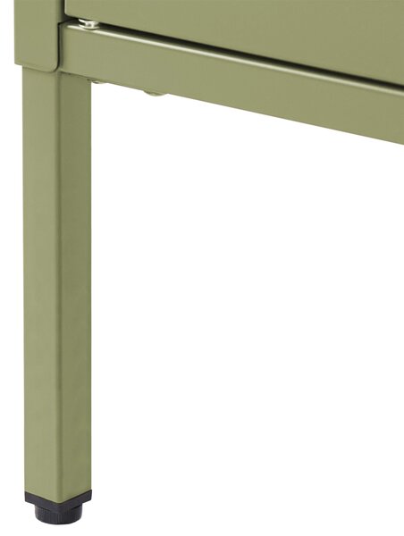 Prosklená komoda SARRE Kov 90 cm Zelená