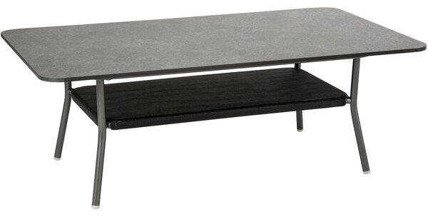 Stern Konferenční stolek Space, Stern, obdélníkový 130x80x46,5 cm, rám lakovaný hliník šedočerný (anthracite), deska HPL Silverstar 2.0 šedo-bílá (Vintage grey)