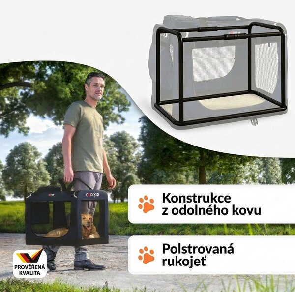 Skládací cestovní box pro psy M, modrý 109433