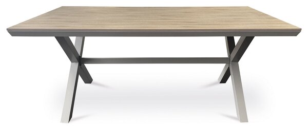 Vikio Zahradní jídelní set pro 6 osob 180x100 světlý dub AZS114