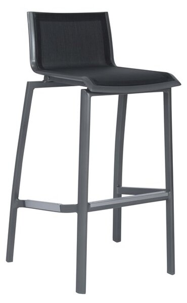 Stern Barová židle Allround, Stern, 57x52x100 cm, rám lakovaný hliník šedočerný (anthracite), výplet textilen stříbrný (silver)