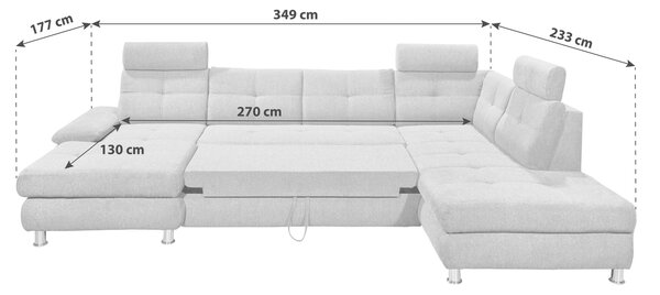 SEDACÍ SOUPRAVA, textil, světle šedá MID.YOU - Sedací soupravy, Online Only