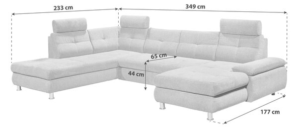 SEDACÍ SOUPRAVA, textil, světle šedá MID.YOU - Sedací soupravy, Online Only
