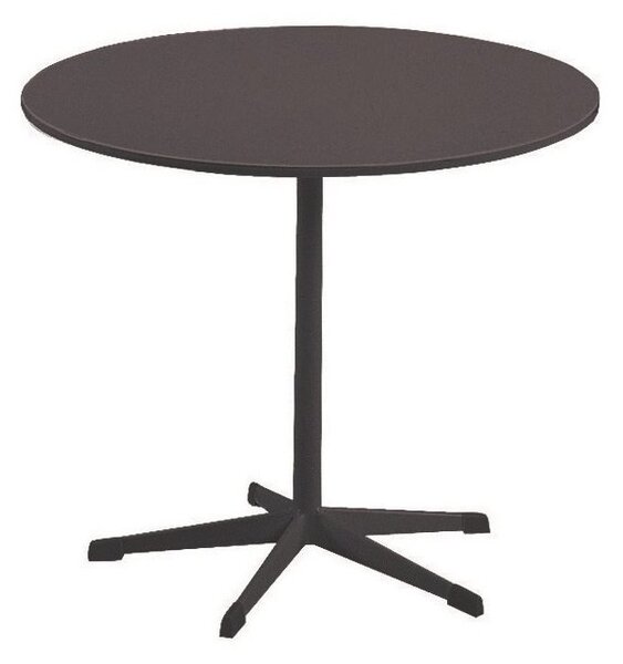 Karasek Kovový skládací jídelní stolek Zürich, Karasek, kulatý průměr 80x72 cm, celokovový, rám ocel white