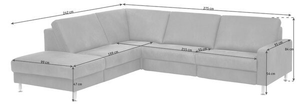 ROHOVÁ SEDAČKA, textil, antracitová Dieter Knoll - Sedací soupravy
