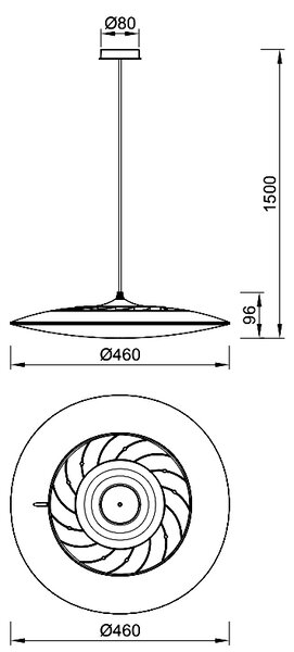 Mantra 8101 Slim, bílé závěsné svítidlo LED 50W 4000K, průměr 46cm