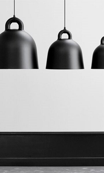 Závěsná svítidlo Normann Copenhagen, Černá, Obývací pokoj, Hliník