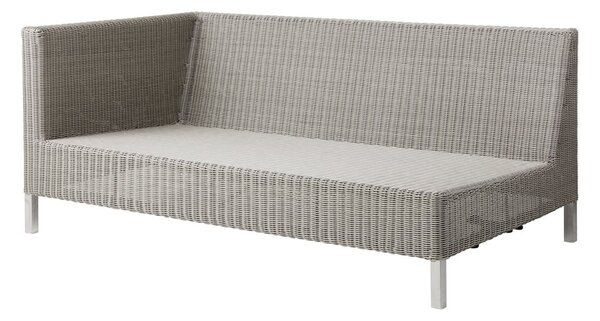 Cane-line Ukončovací/rohový pravostranný díl Connect, Cane-line, 148x85x65 cm, rám kov, výplet umělý ratan barva taupe