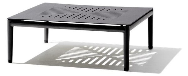Cane-line Konferenční stolek Conic, Cane-line, čtvercový 75x75x28 cm, rám hliník barva grey, deska hliník barva lava grey