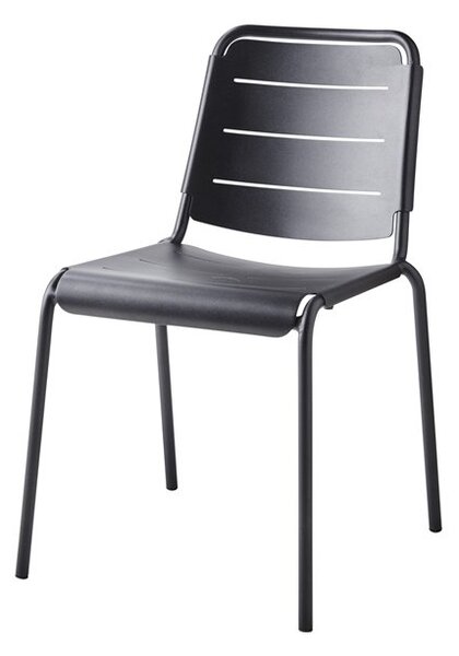 Cane-line Stohovatelná jídelní židle Copenhagen City, Cane-line, 46x56x76 cm, rám hliník barva lava grey