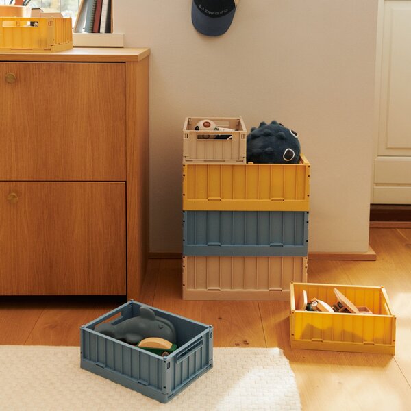 Skládací přepravka Weston Lemon Yellow Small – set 2 ks