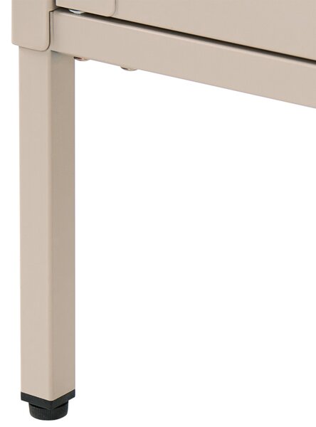 Skleněná vitrína OXTED Kov 80 cm Béžová