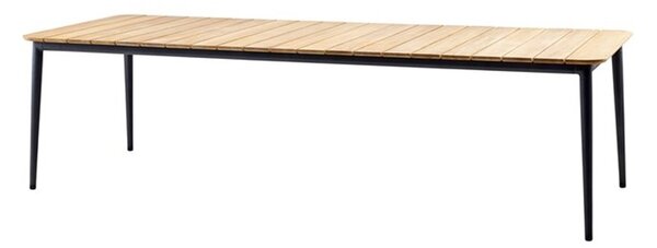 Cane-line Jídelní stůl Core, Cane-line, obdélníkový 274x100x74 cm, rám hliník barva lava grey, deska teak