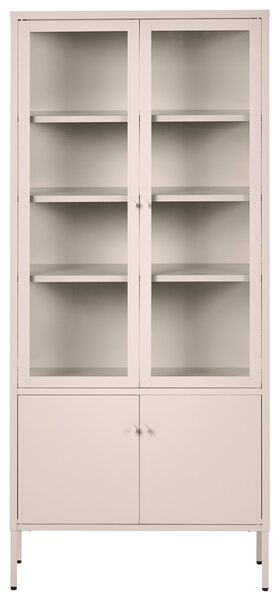 Skleněná vitrína OXTED Kov 80 cm Béžová