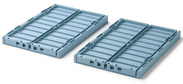Skládací přepravka Weston Beach Blue Medium – set 2 ks