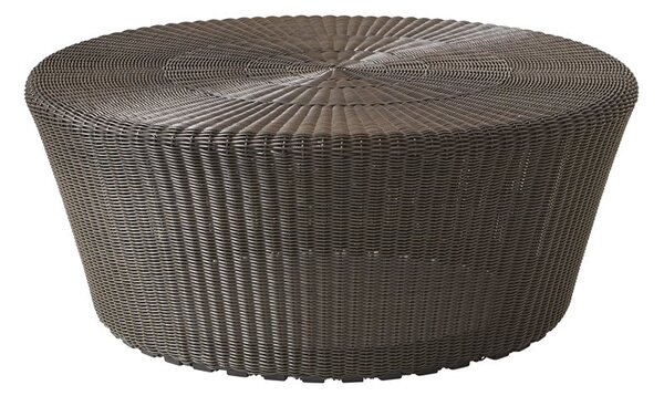 Cane-line Podnožka Kingston, Cane-line, kulatá 75x31 cm, rám kov, výplet umělý ratan barva graphite, bez sedáku