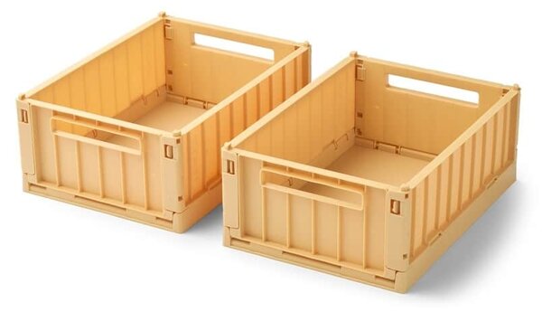 Skládací přepravka Weston Lemon Yellow Small – set 2 ks