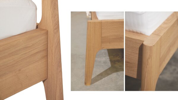 Designová postel ADRIA Buk jádrový 180x200cm - dřevěná postel z masivu o šíři 4 cm
