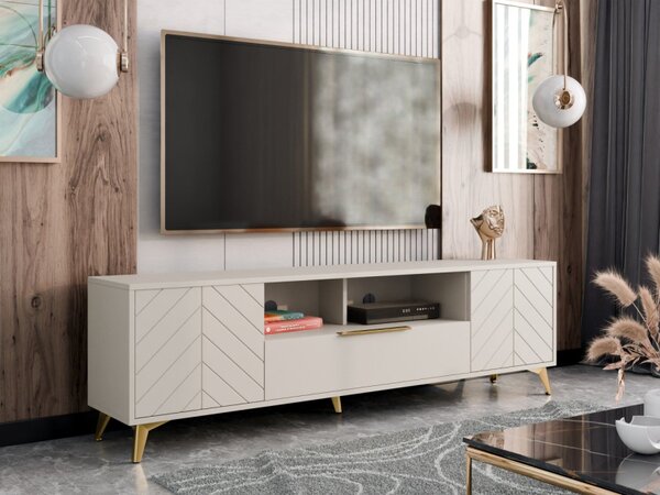 TV Stolek/Skříňka Siprynt 2D1SZ, Barva: pískově béžová 5903211330674