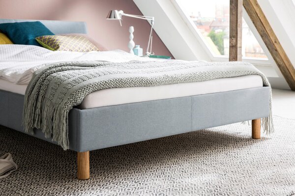 ČALOUNĚNÁ POSTEL, 120/200 cm světle modrá Livetastic - Jednolůžkové postele, Online Only