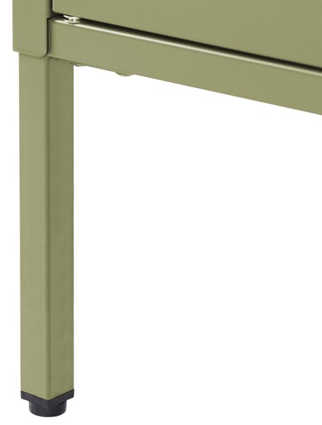 Prosklená komoda LERRYN Kov 90 cm Zelená