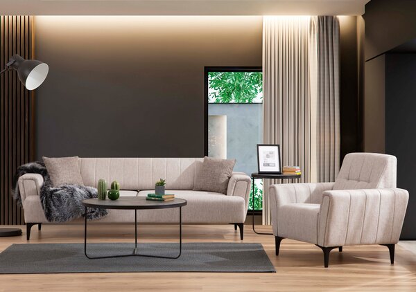 Pohovka třísedačka Hamletta 3 (béžová). Akce -16%