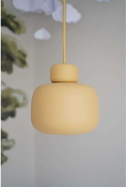 Závěsná svítidlo Woud, Stone, stmívatelné, Žlutá, Kuchyně, Kov, Design