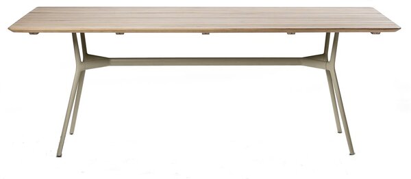 Tribu Jídelní stůl Branch, Tribu, obdélníkový 210x98x75 cm, rám hliník barva linen, deska hliník barva linen