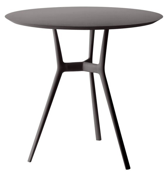 Tribu Jídelní stolek Branch, Tribu, kulatý 80x75 cm, rám hliník barva wenge, deska hliník barva wenge