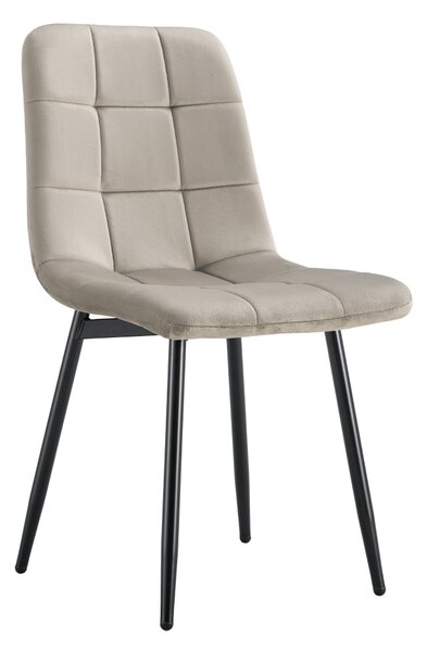 KONDELA Židle, šedohnědá Taupe Velvet látka/černá, RAMITA TYP 3